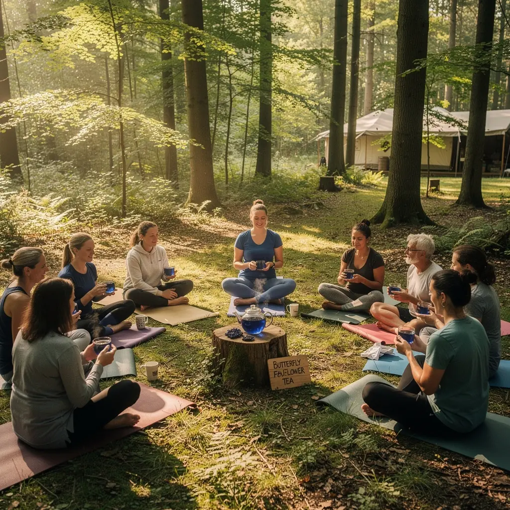 Infusion de thé dans une théière transparente, révélant les couleurs éclatantes de la boisson.